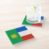 Dessous-de-verre En Verre Drapeau de Khakassie (Incliné)