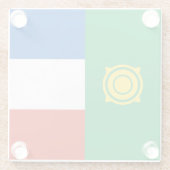 Dessous-de-verre En Verre Drapeau de Khakassie (Dos)