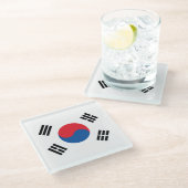 Dessous-de-verre En Verre Drapeau de la Corée du Sud (Incliné)