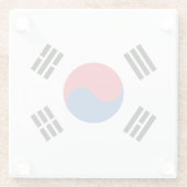 Dessous-de-verre En Verre Drapeau de la Corée du Sud (Dos)