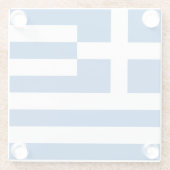 Dessous-de-verre En Verre Drapeau de la Grèce (Dos)