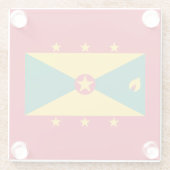 Dessous-de-verre En Verre Drapeau de la Grenade (Dos)