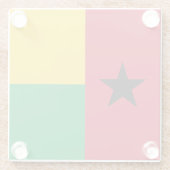 Dessous-de-verre En Verre Drapeau de la Guinée Bissau (Dos)