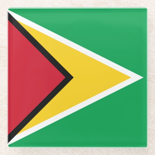 Dessous-de-verre En Verre Drapeau de la Guyane (Devant)