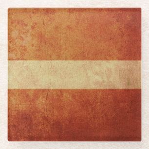 Dessous-de-verre En Verre Drapeau de la Lettonie