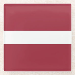 Dessous-de-verre En Verre Drapeau de la Lettonie