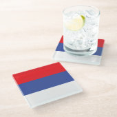 Dessous-de-verre En Verre Drapeau de la Republika Srpska (Incliné)