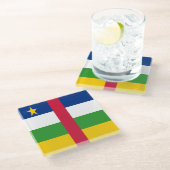 Dessous-de-verre En Verre Drapeau de la République centrafricaine (Incliné)