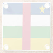 Dessous-de-verre En Verre Drapeau de la République centrafricaine (Dos)