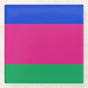 Dessous-de-verre En Verre Drapeau de la République populaire de Kouban