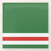 Dessous-de-verre En Verre Drapeau de la République tchétchène d'Ichkeria (Devant)