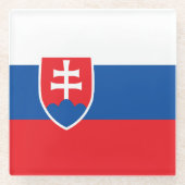 Dessous-de-verre En Verre Drapeau de la Slovaquie (Devant)