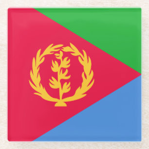 Dessous-de-verre En Verre Drapeau de l'Érythrée