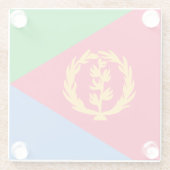 Dessous-de-verre En Verre Drapeau de l'Érythrée (Dos)