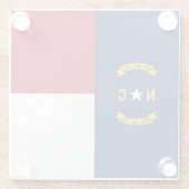 Dessous-de-verre En Verre Drapeau de l'État de Caroline du Nord (Dos)