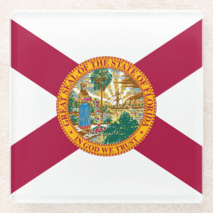 Dessous-de-verre En Verre Drapeau de l'État de Floride