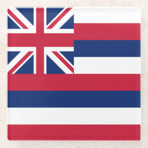 Dessous-de-verre En Verre Drapeau de l'État d'Hawaii
