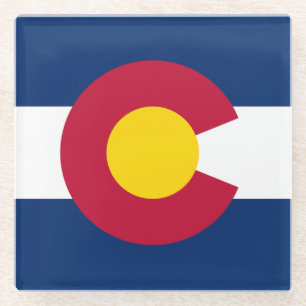 Dessous-de-verre En Verre Drapeau de l'État du Colorado