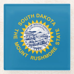 Dessous-de-verre En Verre Drapeau de l'État du Dakota du Sud