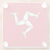 Dessous-de-verre En Verre Drapeau de l'île de Man (Dos)