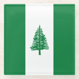 Dessous-de-verre En Verre Drapeau de l'île Norfolk