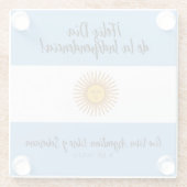 Dessous-de-verre En Verre Drapeau de l'indépendance de l'Argentine (Dos)