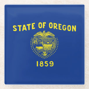 Dessous-de-verre En Verre Drapeau de l'Oregon