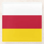 Dessous-de-verre En Verre Drapeau de l'Ossétie du Nord<br><div class="desc">Drapeau patriotique de l'Ossétie du Nord-Alanie.</div>