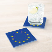 Dessous-de-verre En Verre Drapeau de l'Union européenne (Incliné)