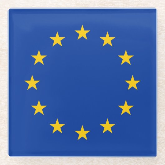 Dessous-de-verre En Verre Drapeau de l'Union européenne (Devant)