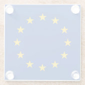 Dessous-de-verre En Verre Drapeau de l'Union européenne (Dos)