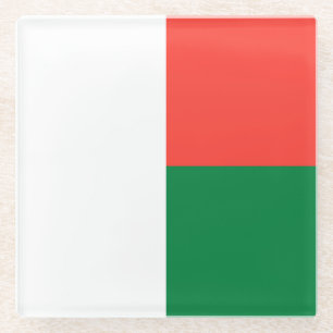 Dessous-de-verre En Verre Drapeau de Madagascar