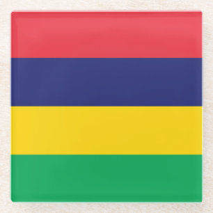 Dessous-de-verre En Verre Drapeau de Maurice