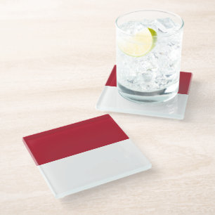 Dessous-de-verre En Verre Drapeau de Monaco