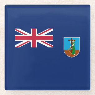 Dessous-de-verre En Verre Drapeau de Montserrat