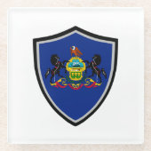 Dessous-de-verre En Verre Drapeau de Pennsylvanie (Devant)