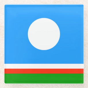 Dessous-de-verre En Verre Drapeau de Sakha