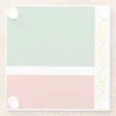 Dessous-de-verre En Verre Drapeau de Tchétchénie (Dos)