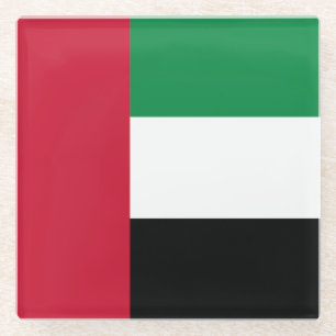 Dessous-de-verre En Verre Drapeau des Émirats arabes unis