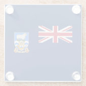Dessous-de-verre En Verre Drapeau des îles Falkland (Dos)