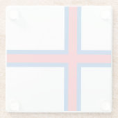 Dessous-de-verre En Verre Drapeau des îles Féroé (Dos)
