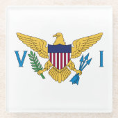 Dessous-de-verre En Verre Drapeau des îles Vierges américaines (Devant)