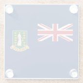 Dessous-de-verre En Verre Drapeau des îles Vierges britanniques (Dos)