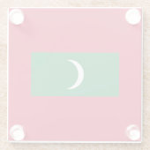 Dessous-de-verre En Verre Drapeau des Maldives (Dos)