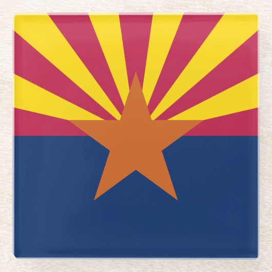 Dessous-de-verre En Verre Drapeau d'État de l'Arizona (Devant)