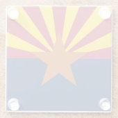Dessous-de-verre En Verre Drapeau d'État de l'Arizona (Dos)