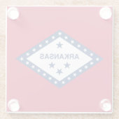 Dessous-de-verre En Verre Drapeau d'État de l'Arkansas (Dos)