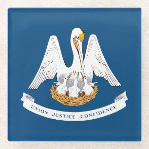 Dessous-de-verre En Verre Drapeau d'État de Louisiane