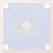Dessous-de-verre En Verre Drapeau d'État de Pennsylvanie Décor design (Dos)