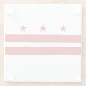 Dessous-de-verre En Verre Drapeau d'État de Washington DC (Dos)